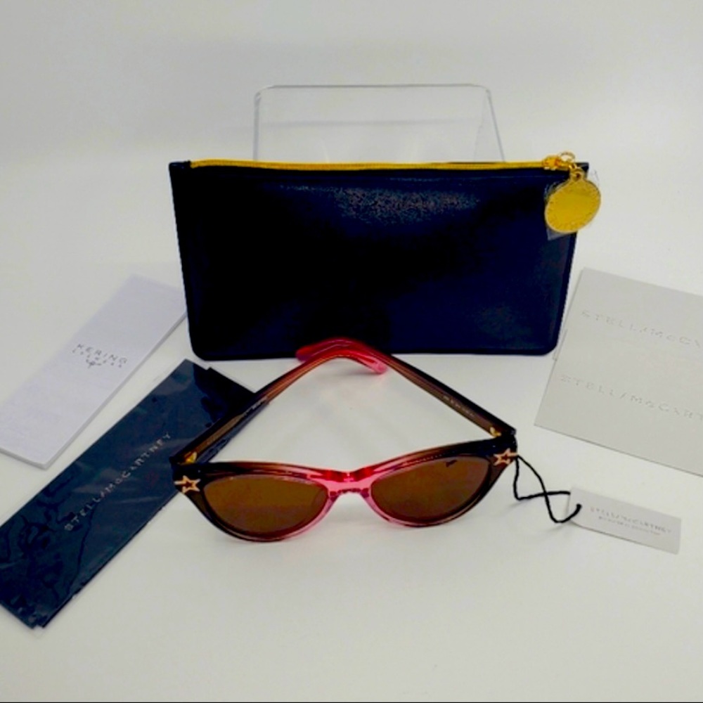 Stella McCartney pink and brown sunglasses.